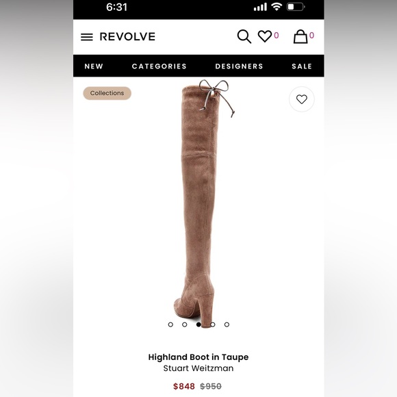 Stuart Weitzman suede over-the-knee boots in taupe. Size 7. Excellent condition. - Picture 6 of 15